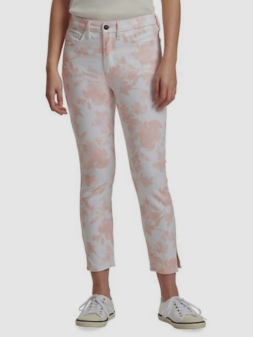 NWT Jen7 by 7 For All Mankind Women’s Size 6 Floral Petite Cropped Skinny Jeans